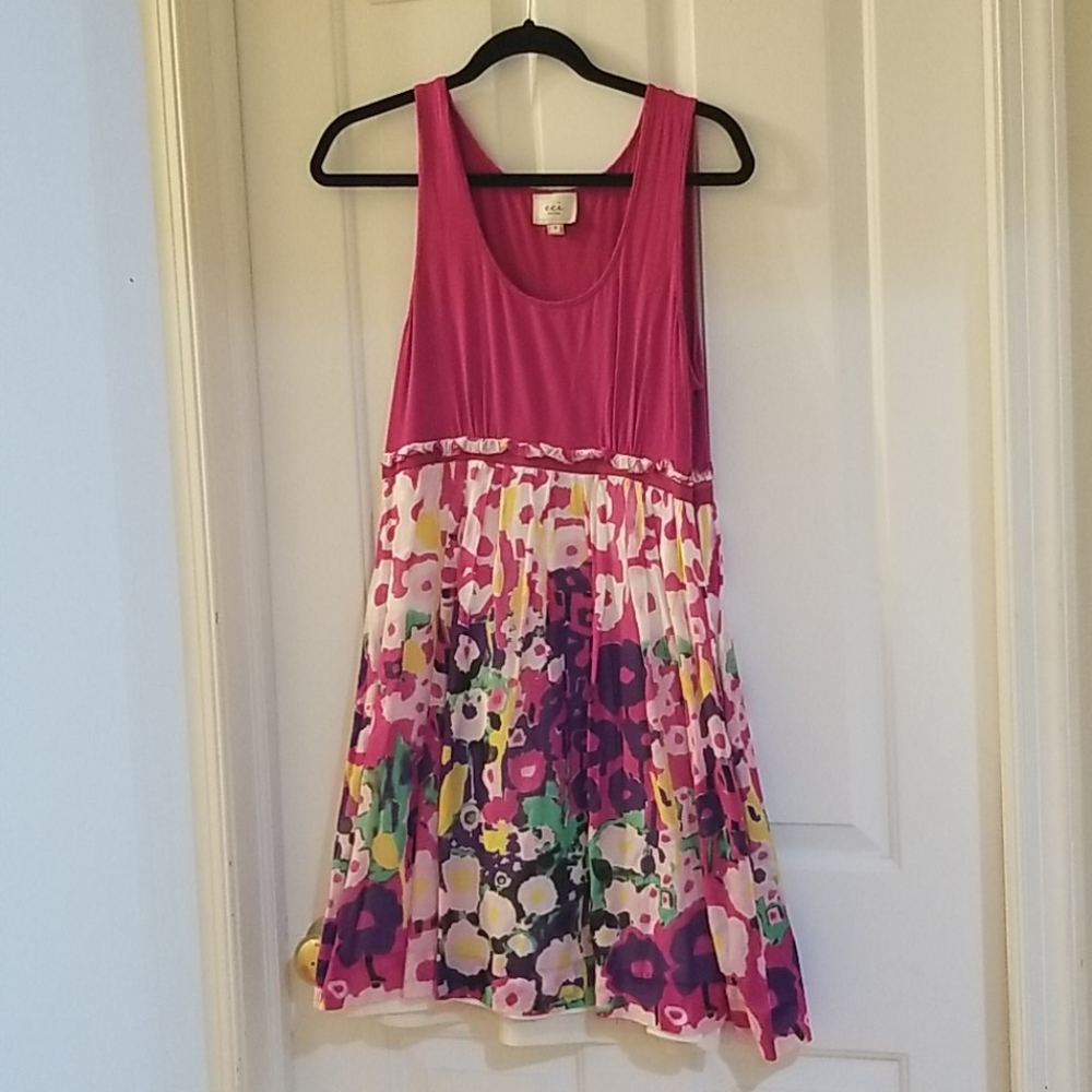 Eci fuchsia floral dress 6